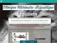 Tablet Screenshot of cliniqueveterinairerepublique.com